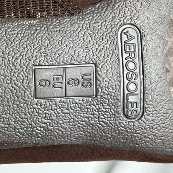 AEROSOLES Brown Animal Print Slingback Heels Women's Size 8 - Picture 13 of 16